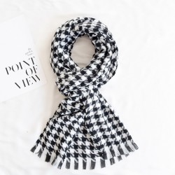 Scarves New winter warm and versatile houndstooth scarf, faux cashmere scarf, neck shawl, and shawl wholesale.