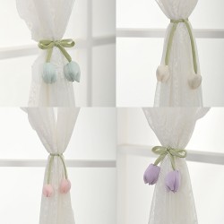 Handmade tulip curtain buckles, fresh and sweet flower buds, handicraft decorations, cross-border dropshipping