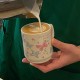 Niche original heat-resistant ice blue glass coffee cup.