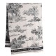 Retro, trendy, black and white jacquard landscape faux cashmere scarf, Japanese and Korean, autumn and winter women's office warm long shawl.