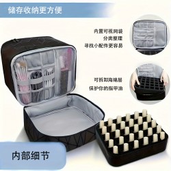 High-end PVC portable women's cosmetic bag, nail polish storage bag, and nail art tote bag