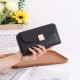 Lianbu New Cross-Border Wallet, Long Solid Color, Stylish and Simple PU Multifunctional Large-Capacity Clutch, In Stock