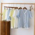 New women's nightgown, pure cotton washed cotton gauze long-sleeved bath skirt, mid-length crepe, spring and autumn loose loungewear.