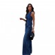 Amazon AliExpress cross-border European and American 2025 spring and summer new sleeveless women's clothing. Fashionable wide-leg denim vest set