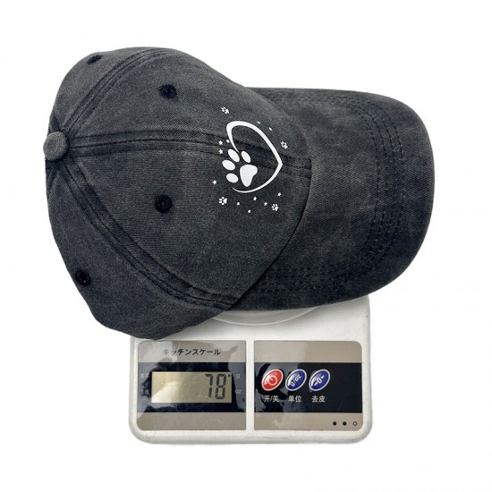 AliExpress Cross-border New Solid Color Washed Baseball Cap Heart dog paw print outdoor sun protection baseball cap AliExpress Cross-border New Solid Color Washed Baseball Cap Heart dog paw print outdoor sun protection baseball cap