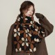 2025 new imitation cashmere, retro British tassel four-leaf clover scarf, fashionable autumn and winter thickened warm scarf for women.