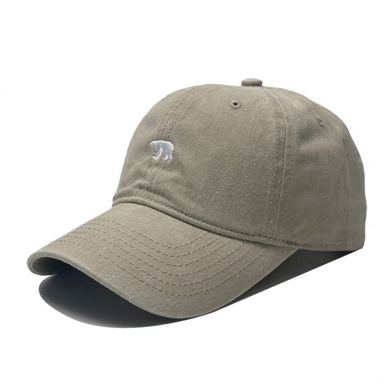 Cross-border hot-selling polar bear embroidered men's baseball cap, outdoor fashion sun protection, casual retro baseball cap for women Cross-border hot-selling polar bear embroidered men's baseball cap, outdoor fashion sun protection, casual retro baseball cap for women