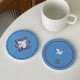Manmang Grocery creative cartoon puppy happy birthday absorbent ceramic coasters, round insulated coasters for coffee gifts