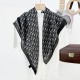 French 90 size lettered large square scarf, elegant outerwear for women, thin double-sided casual style for women