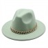 2021 Autumn/Winter British-style woolen jazz hat for men and women, European and American wide-brimmed hat, fashionable wide-brimmed felt hat