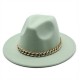 2021 Autumn/Winter British-style woolen jazz hat for men and women, European and American wide-brimmed hat, fashionable wide-brimmed felt hat