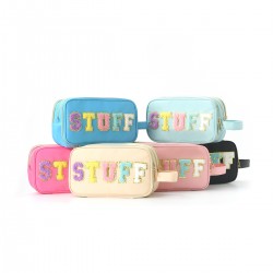 Feihong cross-border embroidered lettering cosmetic bag, Amazon waterproof, portable toiletry bag, large capacity, portable storage bag