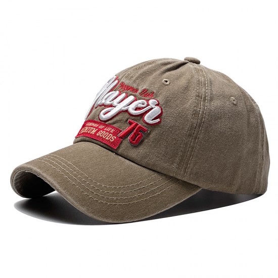 Cross-border new face-enhancing denim baseball hats for women, vintage washed and distressed sun protection embroidered baseball hats for men Cross-border new face-enhancing denim baseball hats for women, vintage washed and distressed sun protection embroidered baseball hats for men