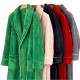 2023 new double-sided thickened comfortable cotton velvet pajamas for men, plus-size home robes for autumn and winter couple's robes.