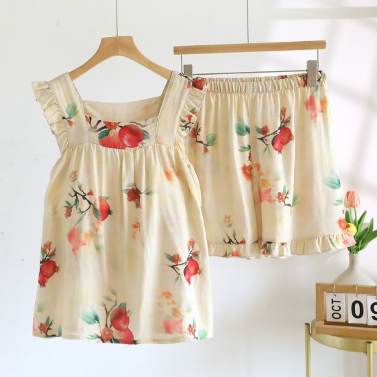 New women's cotton water Washed cotton short-sleeved shorts, thin plaid, simple summer loose loungewear set. New women's cotton water Washed cotton short-sleeved shorts, thin plaid, simple summer loose loungewear set.