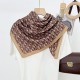 French 90 size lettered large square scarf, elegant outerwear for women, thin double-sided casual style for women
