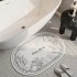 Linen woven bathroom mats, absorbent bathroom doormats, quick-drying, soft bathroom mats with wet/dry separation.