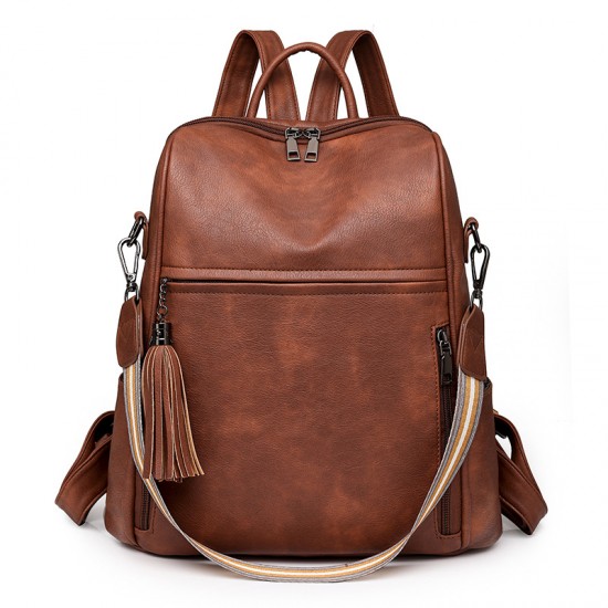 Classic and popular women's backpacks, cross-border new retro casual backpacks, multifunctional large-capacity shoulder and crossbody bags.