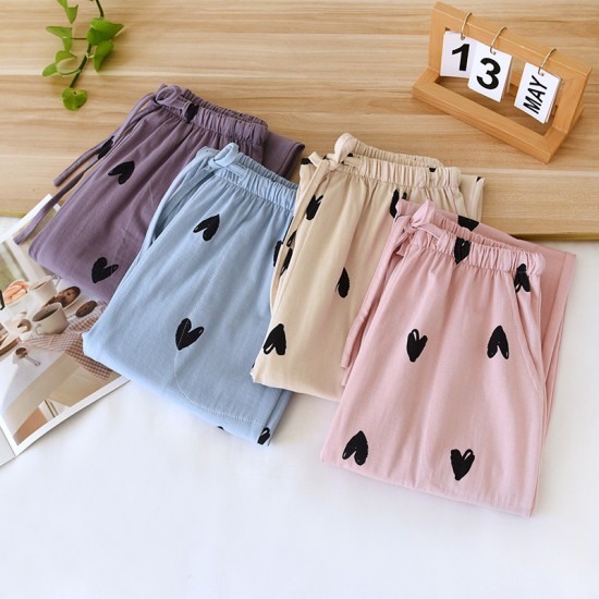 New spring and summer women's cotton pajamas, plus-size, polka-dot, soft, soft loungewear pants for spring, summer, and autumn New spring and summer women's cotton pajamas, plus-size, polka-dot, soft, soft loungewear pants for spring, summer, and autumn