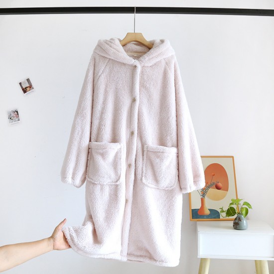 Women's nightgown, pure cotton, washed cotton yarn, short-sleeved V-neck, thin summer pullover, soft and comfortable mid-length loungewear.
