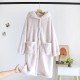 Women's nightgown, pure cotton, washed cotton yarn, short-sleeved V-neck, thin summer pullover, soft and comfortable mid-length loungewear.