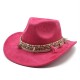 Bohemian European and American style suede western cowboy hat, rolled brim, Tibetan-style jazz hat for ethnic minorities