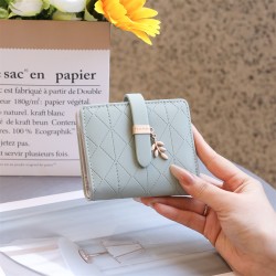 New RFID Card Holder, 2025 Anti-Magnetic and Anti-Theft Bank ID Card Holder, Korean Style, PU Check Buckle Storage Naka Bag