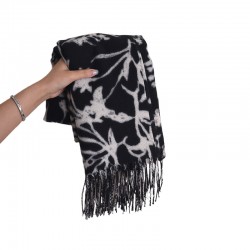 Autumn/Winter Faux Cashmere Tassel Floral Scarf, Korean-Style Women's Fashionable and Elegant Shawl, Luxury Women's Neck Scarf Wholesale