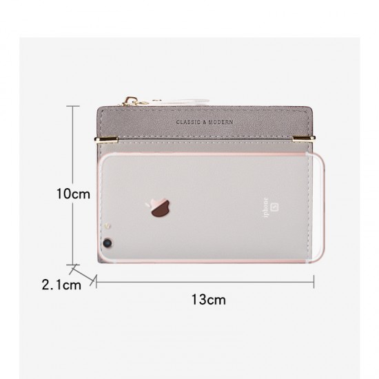 New Korean-Style Women's Short Wallet, Two-Fold Buckle Zipper Wallet, Versatile Student Coin Purse and Card Holder New Korean-Style Women's Short Wallet, Two-Fold Buckle Zipper Wallet, Versatile Student Coin Purse and Card Holder