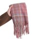 New imitation cashmere plaid, thickened women's cross-border, warm, autumn and winter, whitening, soft, tasseled shawls.