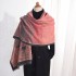 Autumn/winter stylish student outerwear, a beautiful sunset print shawl, a high-end, elegant Japanese and Korean fashion scarf.