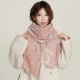 Cross-border bow-knot imitation cashmere warm scarves for women, high-end designer shawls for office wear in winter