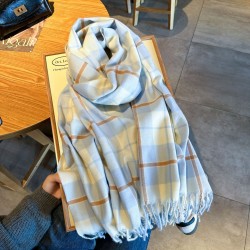 New, high-quality, bold plaid scarves, winter outdoor cold protection, thickened, soft, contrasting color.