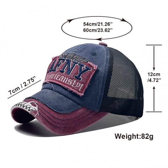 Cross-border AFNY 3D embroidered baseball cap with patched lettering for men, personalized casual sun visor for women.