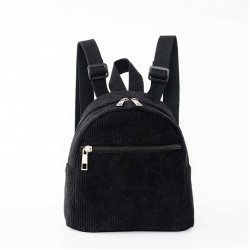 Cross-border hot-selling mini backpack, solid color, multi-color, stylish corduroy backpack Simple, casual backpacks for men and women