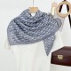 French 90 size lettered large square scarf, elegant outerwear for women, thin double-sided casual style for women