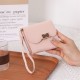 Cross-border hot-selling new women's short foldable wrist-style multifunctional wallet, student coin purse in stock Cross-border hot-selling new women's short foldable wrist-style multifunctional wallet, student coin purse in stock