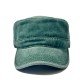 Cross-border washed cotton retro large-head circumference flat-top hat for men, outdoor hat with enlarged and darkened soft top and sun visor