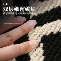 Cross-border home entrance doormat, dust-removing, wear-resistant doormat for home entrance, simple absorbent, non-slip rug.