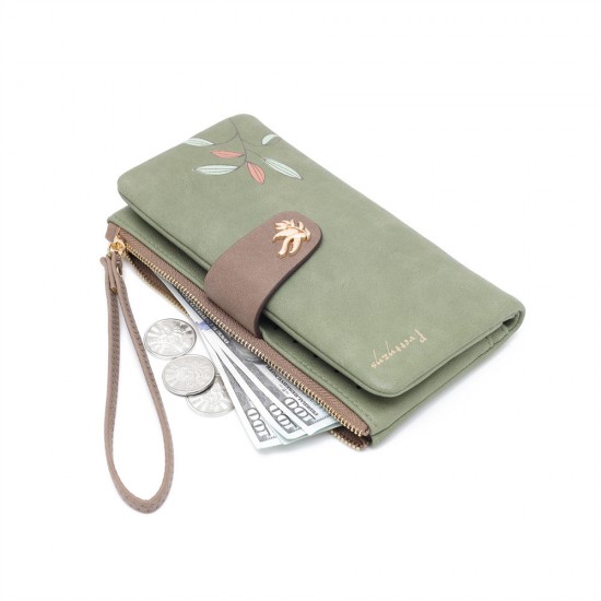 Lianbu New 2025 Wallet for Women, Long Multifunctional Large Capacity Clutch with Printed Buckle and Folding Zipper