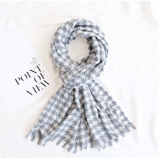 Scarves New winter warm and versatile houndstooth scarf, faux cashmere scarf, neck shawl, and shawl wholesale.