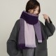 New autumn and winter double-sided colorblock faux cashmere scarf, short neckerchief for women, versatile and luxurious warm shawl wholesale