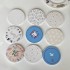 Trendy Ins frizzy emoji girl bag pendant, cute blue overalls girl brooch keychain for versatile use
