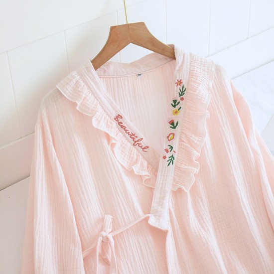 New rayon nightgowns, women's short-sleeved, open-front, thin, plus-size cotton silk loungewear, loose bathrobes, drop shipping. New rayon nightgowns, women's short-sleeved, open-front, thin, plus-size cotton silk loungewear, loose bathrobes, drop shipping.