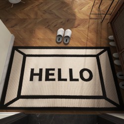 Cross-border flocked absorbent bathroom non-slip floor mats for entryways, bedrooms, and balconies, Mediterranean style