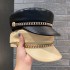 Chained leather beret for women, British retro octagonal hat, Japanese influencer Korean style, versatile PU leather painter hat
