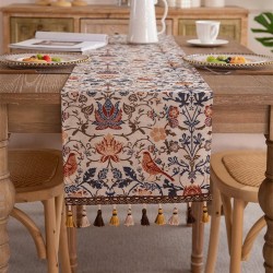 American table runner, rustic retro, luxury TV cabinet, tablecloth, coffee table, tablecloth, chest of drawers, new Chinese tea flags in stock.