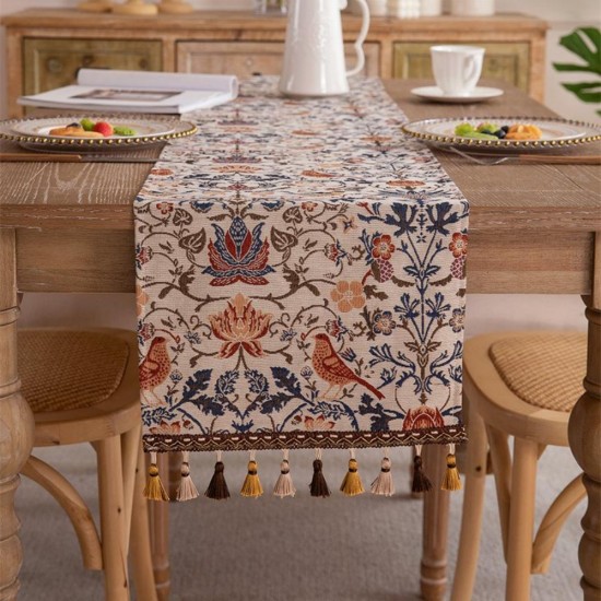 American table runner, rustic retro, luxury TV cabinet, tablecloth, coffee table, tablecloth, chest of drawers, new Chinese tea flags in stock.