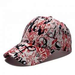 New cross-border sun hat, men's and women's personalized trendy versatile sun hat, colorful graffiti lettered baseball cap, baseball cap