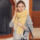 Solid color scarves, light wavy stripes, new women's winter scarves, fresh and sweet, macaron-style, single-color mid-length scarves.